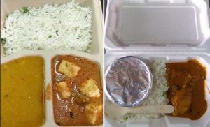food supplied in running train