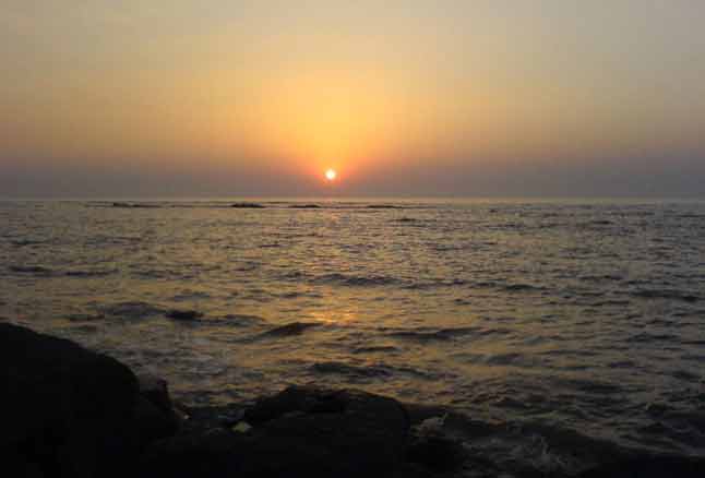 sunset at devka beach